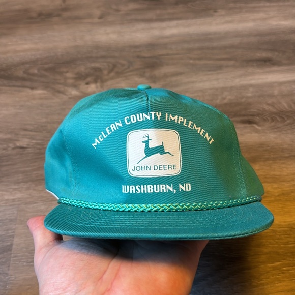 Vintage John Deere Snapback / Trucker Style / Rope / Teal - Picture 4 of 7